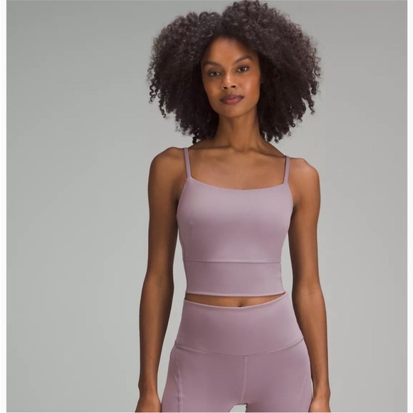 Lululemon Wunder Train Strappy Longline Tank Top Bra 4 Lilac Purple - Picture 1 of 5